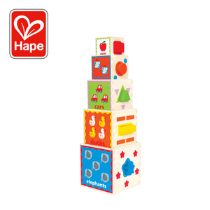 Hape Pyramid bermain | Blok Stacker Pendidikan Berwarna-warni untuk Kanak-kanak, 18 Bulan +