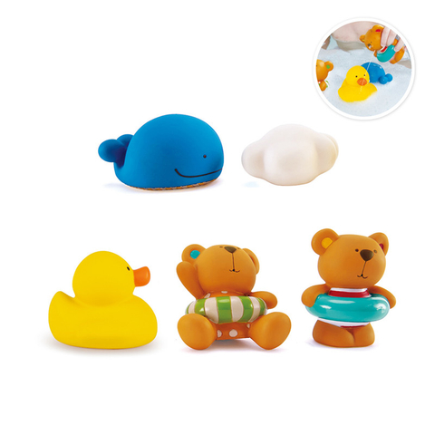 Hape Teddy dan Friends Bath Squirts | Multi Warna Little Fun Splashers