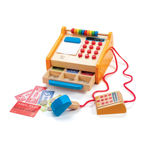 Hape Checkout Daftar | Kanak-kanak kayu 37 keping berpura-pura bermain juruwang set | Dengan fungsi kalkulator